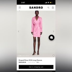 NWT Sandro Front Button Dress